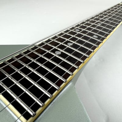Erlewine Chiquita Travel Guitar, "Inca, Luna or Frost?" 1990 - Silver/Blue image 11