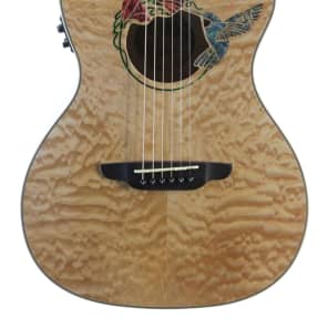 Luna Fauna Hummingbird Parlor Acoustic Electric Guitar Quilted