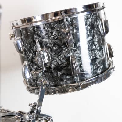 1970s Ludwig Black Diamond Pearl "Super Beat" Drum Set image 9