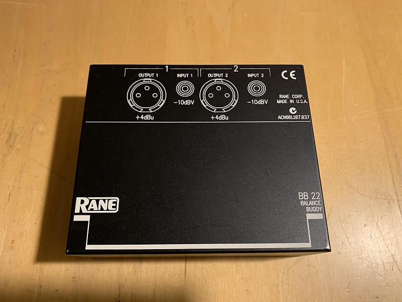 Rane BB22 Balance Buddy Stereo Unbalanced to Balance Reverb