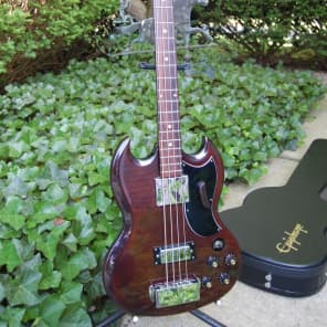 A rare, early 1970's Epiphone Long Scale SG/EB-3  by the Japanese  Antoria_Ibanez FujiGen Factory image 2