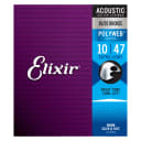 Elixir Polyweb 80/20 Bronze Acoustic Guitar Strings 10-47 X-Light