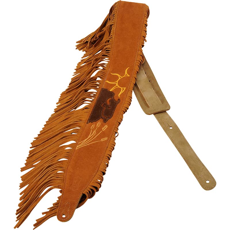 Levy's MS17AIF-005 Hand Brushed Suede Strap With Fringe Native American Design image 1