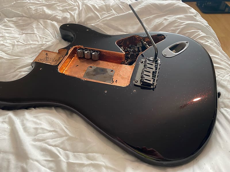 Fender (Warmoth) Stratocaster 1 Piece Mahogany Black | Reverb UK