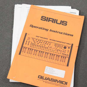 Quasimidi Sirius Owner's Manual image 2