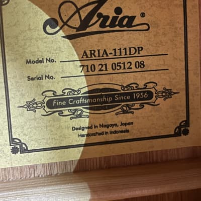 NEW - Aria 111DP MUBR - Muddy Brown Acoustic Guitar image 3