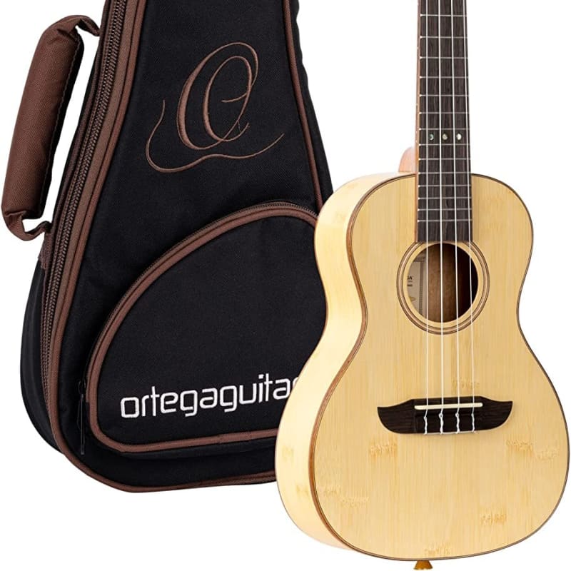 Ortega Guitars, 4-String Horizon Series Revese Headstock Concert Ukulele  w/Bag, Right, Natural (RUMG)