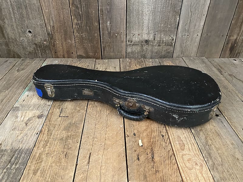 Gibson Mandolin Case A, F or EM150 1940s Black with Pink Reverb