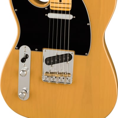 Fender American Professional II Telecaster Left-Hand Guitar, Maple Fingerboard, Butterscotch Blonde w/ Deluxe Molded  Case for sale