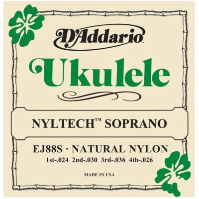D'Addario EJ88S Nyltech Soprano Natural Nylon Ukulele Uke Strings image 2