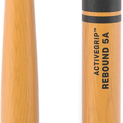 Promark Rebound 5A ActiveGrip Clear Hickory Drumstick, Acorn Wood Tip image 2