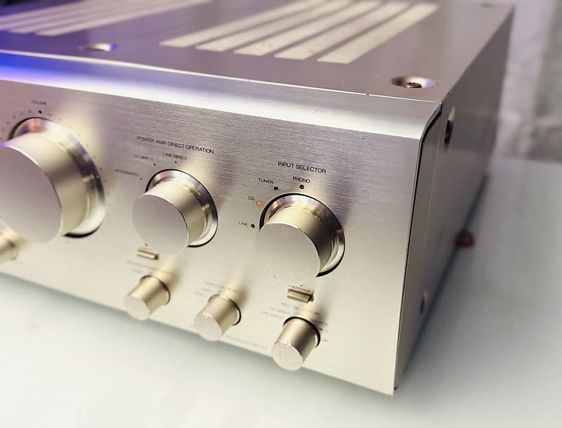 SANSUI インテグレーテッドアンプ AU-607MR シルバー Sansui Silver AU - α 607mr (90 WPC) - Serviced + Cleaned