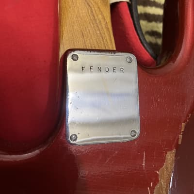 Serviceman Jazz Bass 1960s-1970s - Candy apple red image 9