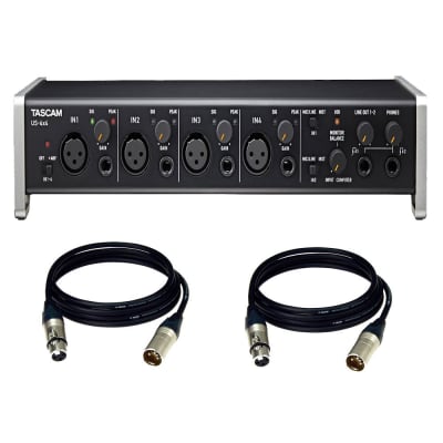 TASCAM US-4x4 USB Audio Interface. Free XLR Cables. image 1