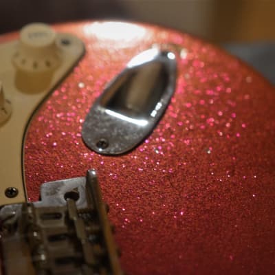 American Fender Stratocaster Relic Custom Pink Magenta Sparkle Colorshift! image 1