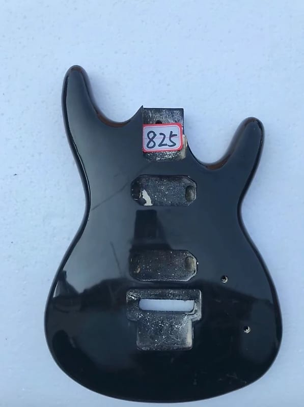 Black HH Guitar Body with Double Locking Tremolo Type Reverb