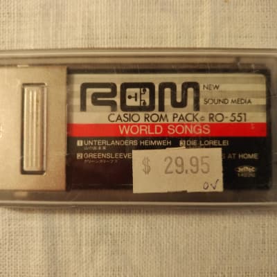 Casio ROM pack RO-356 ...4 World Songs 1990 Black