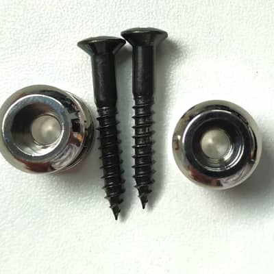 2 Nickel Replacement Strap Lock Boutons Schaller style image 3