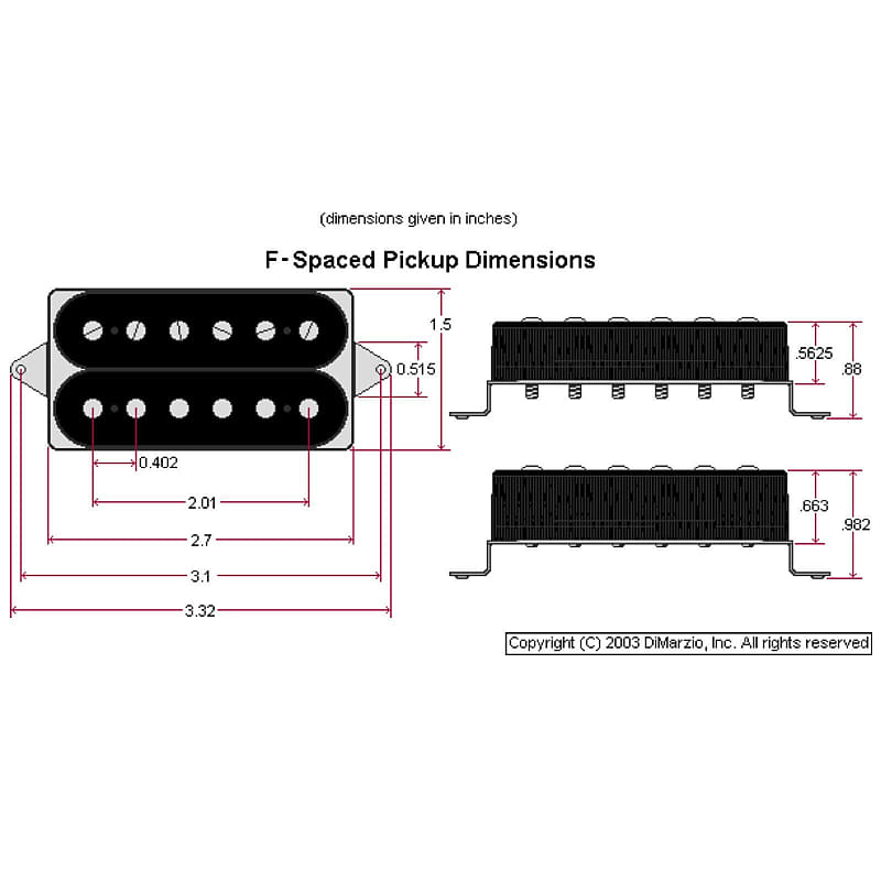DiMarzio DP155FW The Tone Zone F-Spaced Humbucker | Reverb