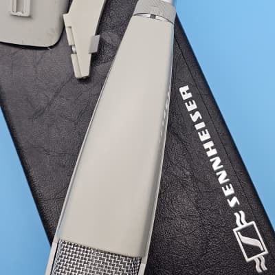 ☆Vintage 1970s White Sennheiser MD 421-N Cardioid Dynamic Microphone image 3