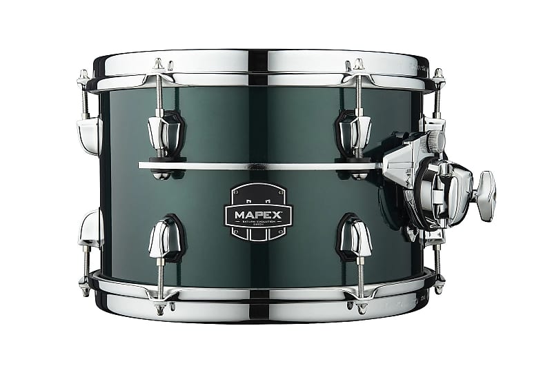 Mapex Saturn Evolution 8x7" Brunswick Green Lacquer w/Chrome Hardware Drum Rack Tom Tom Maple-Walnut | NEW | WorldShip | Authorized Dealer image 1