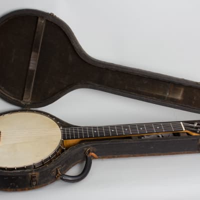 Vega  Imperial Electric Guitar Banjo (1923), ser. #65018, black hard shell case. image 10