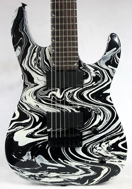 Custom Swirl Painted and Upgraded Jackson JS22-7 With Active EMG's image 1