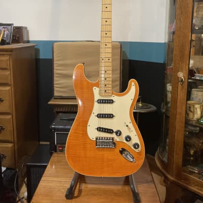 Fender Stratocaster Strat ST P/C Amber Flame Maple, Fender Custom Shop Custom '54 Pickups image 4