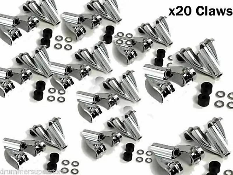 Ludwig Classic Bass Drum Claws Chrome Diecast P2308AP LOT OF 20 image 1