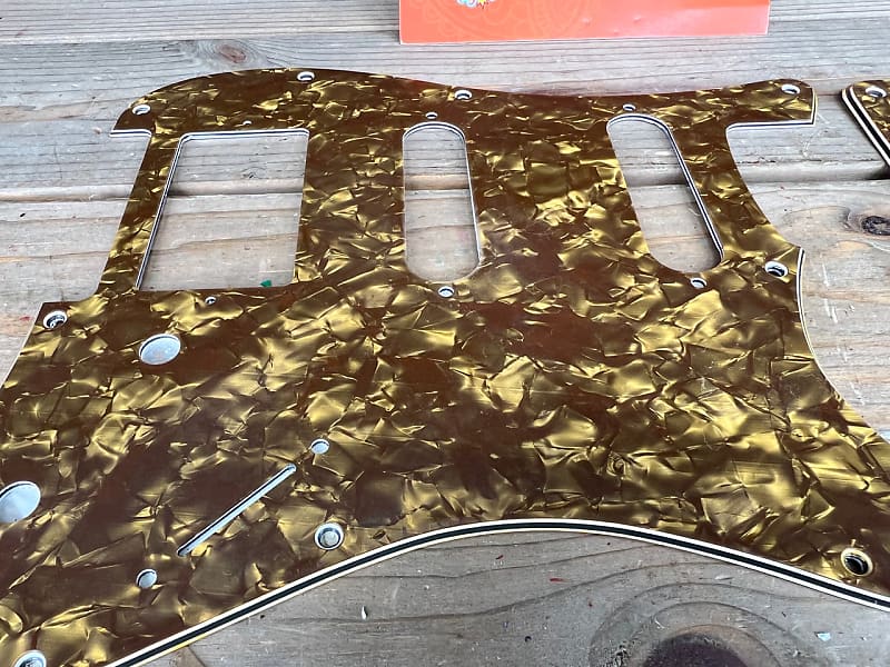 Real Life Relics Brown Pearl Strat® Pickguard 3 Ply 11 Hole with Back Plate    [PGZ4] image 1