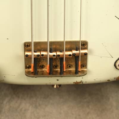 Alnus Bass Luthier made Precision Bass - Aged Olympic White image 9