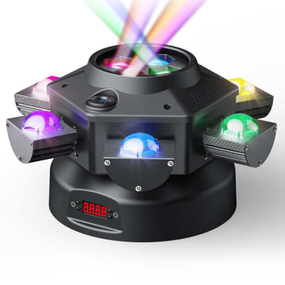 Mini Moving Head DJ Light 4In1 Stage Lights, Remote Dj Lights Sound  Activated Beam Light DJ, for Club,Disco,Luces DJ,Party