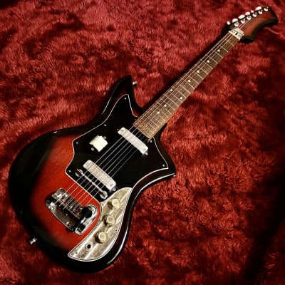 c.1965- Pleasant/Inter Mark MIJ Vintage Guitar Offset Body “Red Burst” image 2
