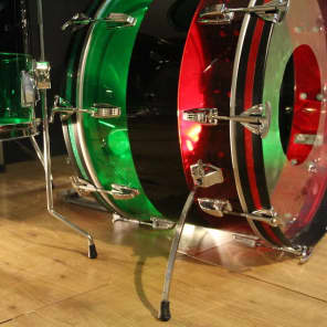 Ludwig Vistalite Pattern A Red Black Green 6pc Shell Pack image 7