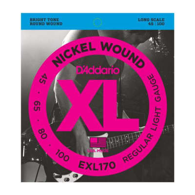 NEW D'Addario EXL170 Nickel Wound Bass Strings - Regular Light - .045-.100