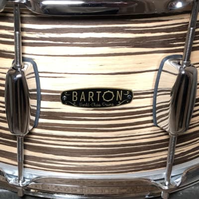 Barton Beech "Model 84" 6.5x14 Snare Drum - Zebrano Finish image 2