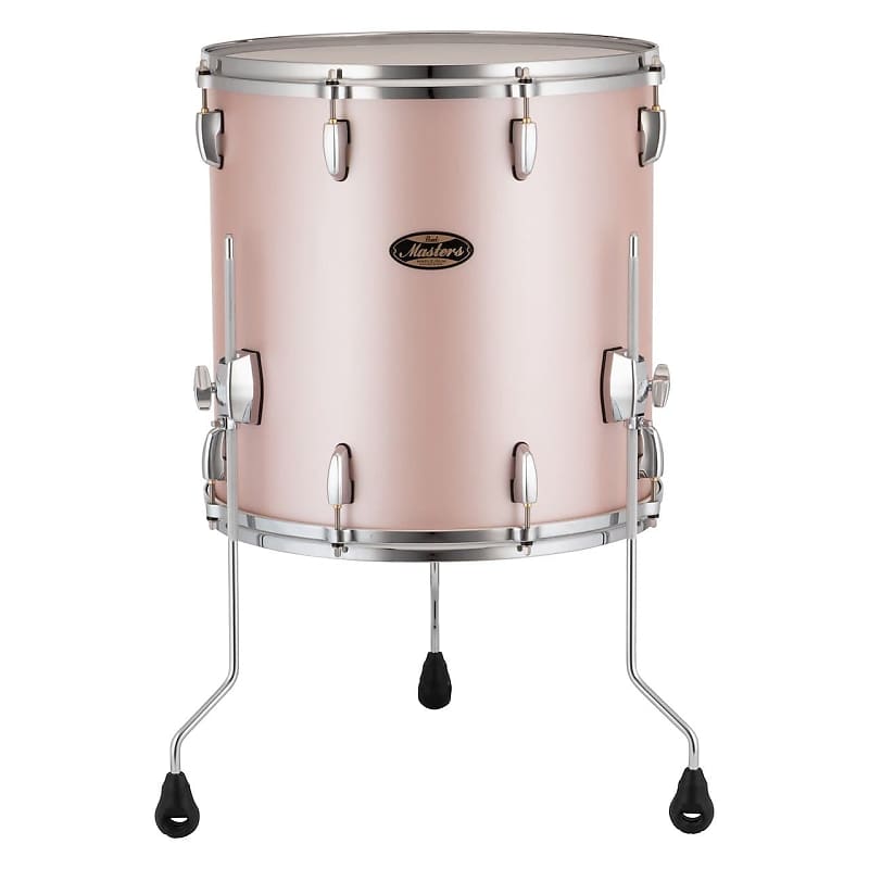 Pearl Masters Maple Gum Floor Tom 16x16 Satin Rose Gold Reverb