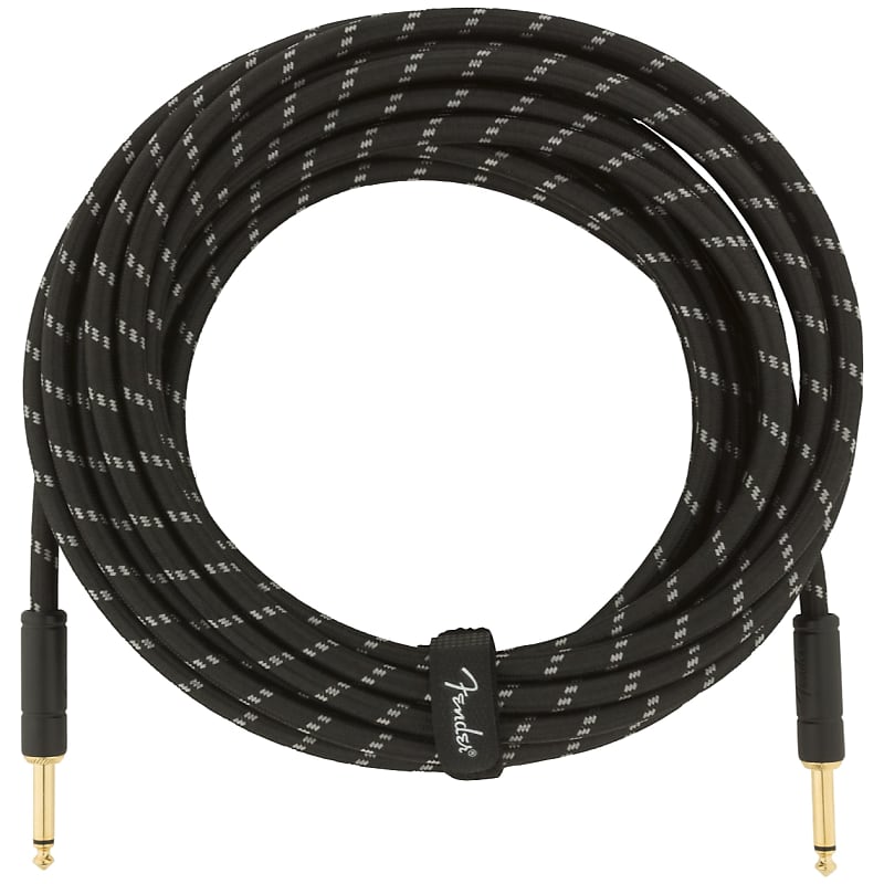 Fender Cable deluxe 25 Feets, Black Tweed image 1