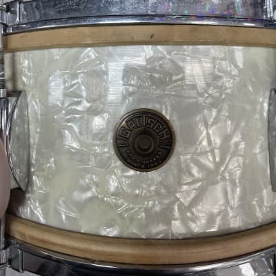 5.5x14 Gretsch White Pearl Snare Drum  White Pearl Snare Drum image 1