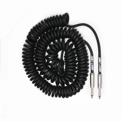 Bullet Cable 30′ Coil Straight Black Cable image 1