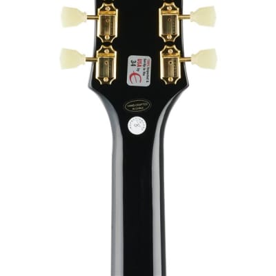Epiphone SG Custom Electric Guitar Ebony Gold Hardware image 7
