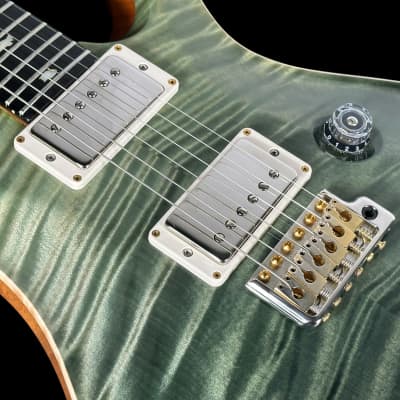 2016 Paul Reed Smith PRS Custom 24 Fat Back 10 Top Wood Library with PRS Metal TCI  Pickups ~ Trampas Green Fade image 6