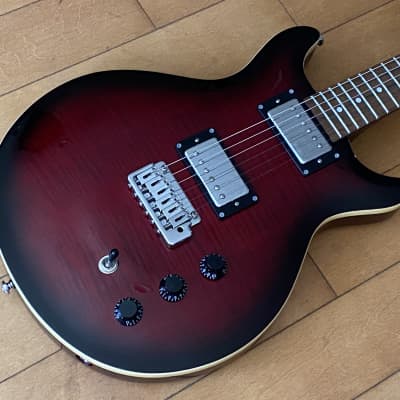 Hamer Sunburst Archtop Les Paul DC PRS style guitar Tremolo Wine Red Flame Top  2017 Free Pro Setup for sale