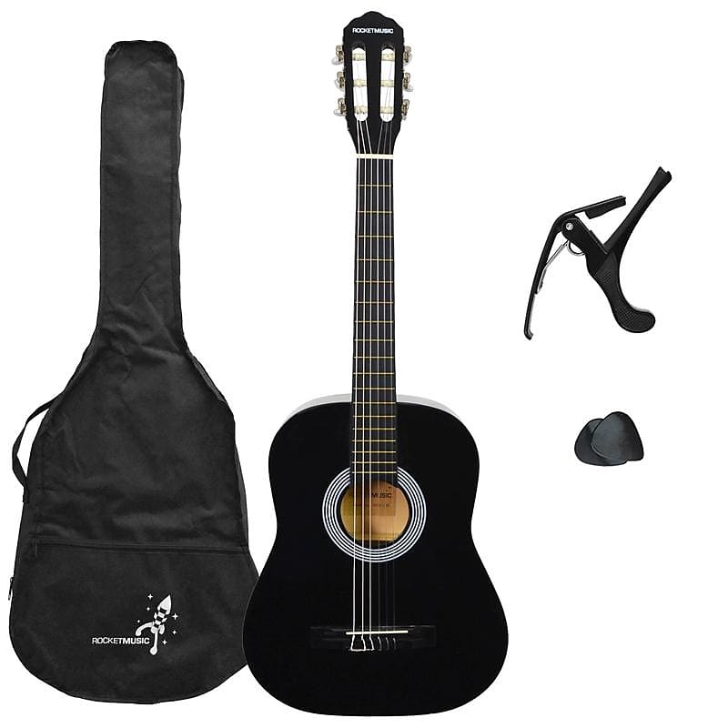 XF 3/4 Size Classical Guitar Pack - Black | Reverb UK