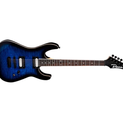 Dean MDX Electric Guitar w/Quilt Maple Top - Trans Blue Burst - Used image 4