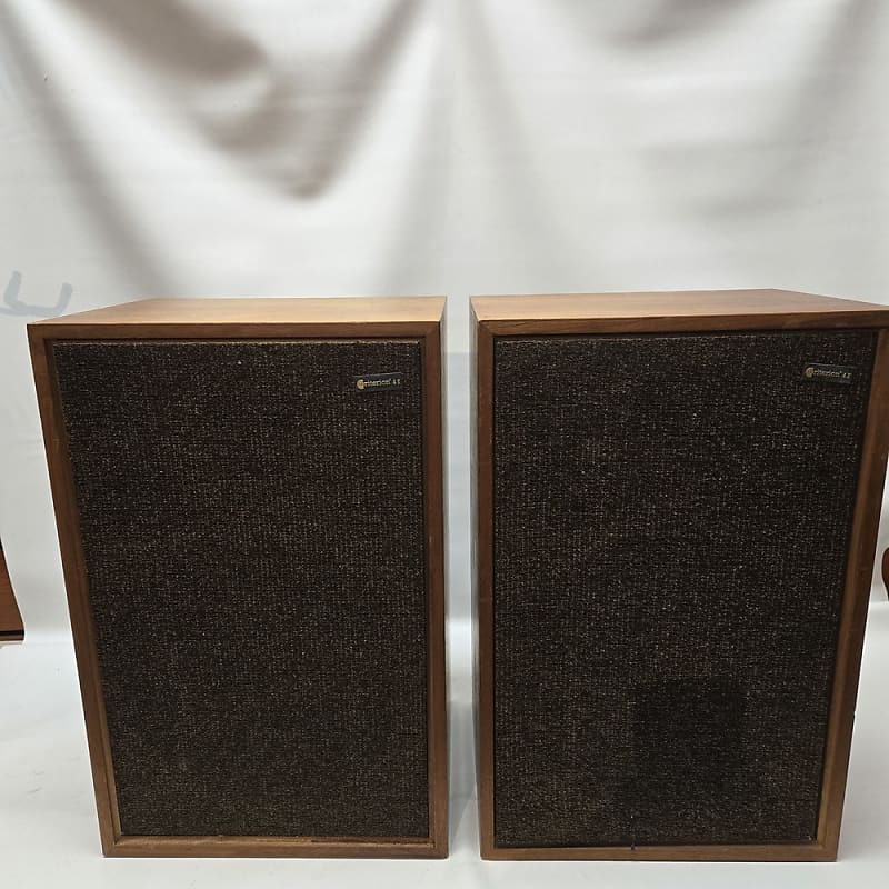 Vintage Pair Of Criterion 4X Four Way Stereo Speakers  			