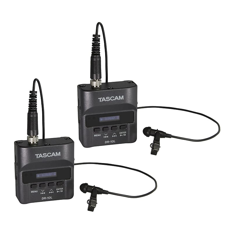 Tascam DR-10L Compact Digital Audio Recorder and Lavalier Mic Combo (2 Pack) image 1