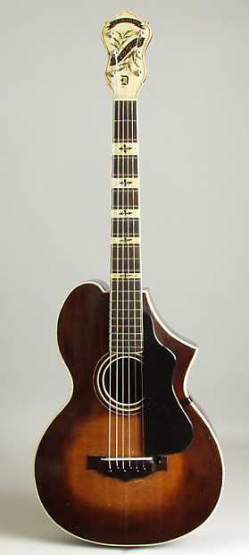 Epiphone  Recording Syle D Arch Top Acoustic Guitar,  c. 1930, ser. #285, original black hard shell case. image 1