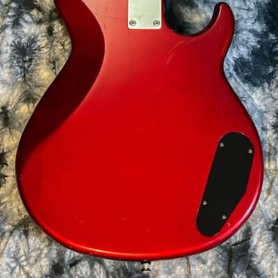 Left-Handed 1998 Yamaha BB300 w/reverse P bass pickup - Candy Apple Red image 5