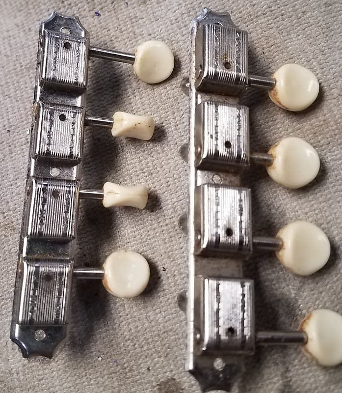Kluson mandolin machine heads tuners double line 1960's Reverb